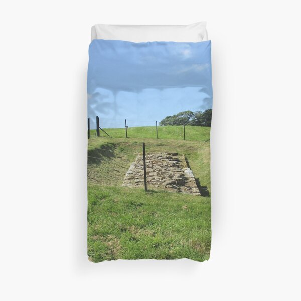 Merch #100 -- Fenced Off Rock Remains (Hadrian's Wall) Duvet Cover