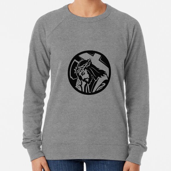 Jesus Christ with Cross Lightweight Sweatshirt