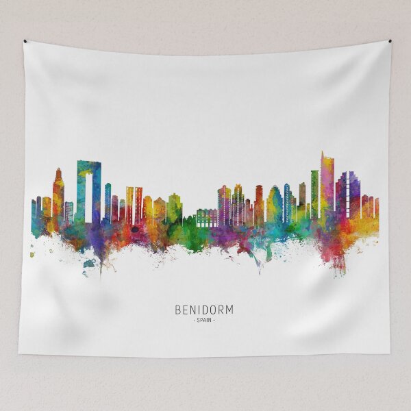 Item preview, Benidorm Spain Skyline designed and sold by ArtPrints.