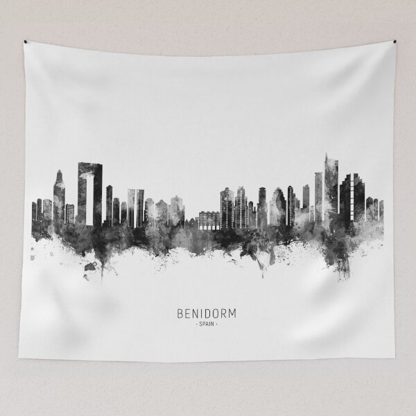 Item preview, Benidorm Spain Skyline designed and sold by ArtPrints.