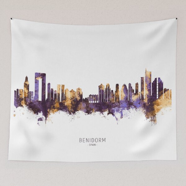 Item preview, Benidorm Spain Skyline designed and sold by ArtPrints.