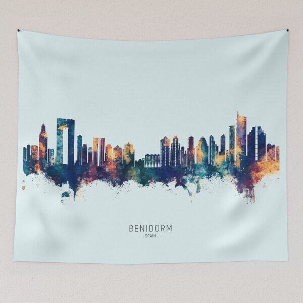 Item preview, Benidorm Spain Skyline designed and sold by ArtPrints.