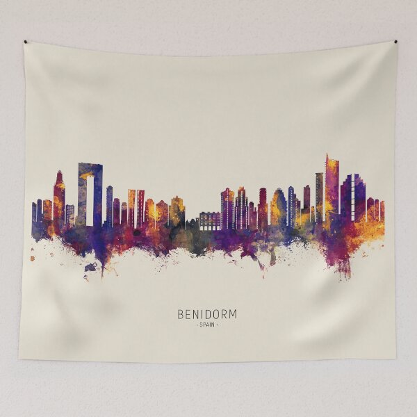 Item preview, Benidorm Spain Skyline designed and sold by ArtPrints.