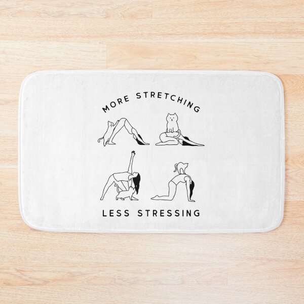 Item preview, More Stretching Less Stressing  Yoga Cat Pose | Crazy Cat Lady | Nameowste designed and sold by relatablebasic.