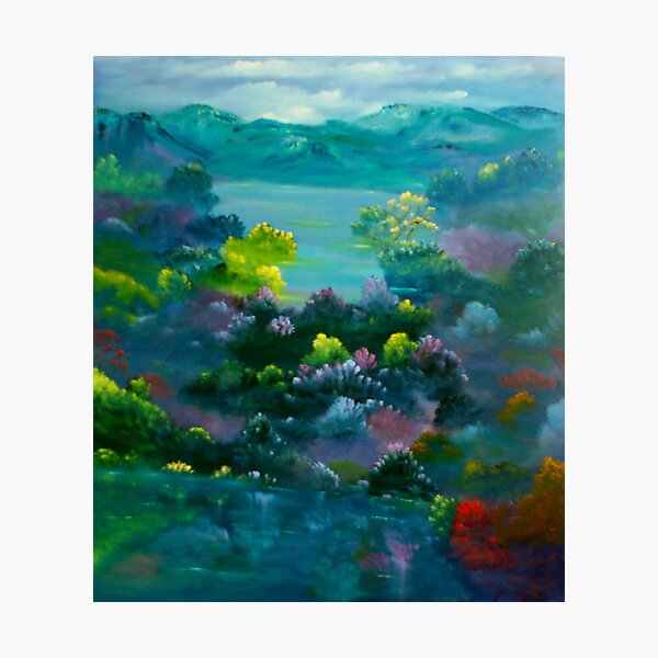 Blue Mountain Valley Photographic Print
