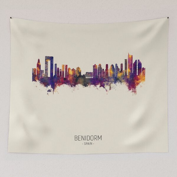 Item preview, Benidorm Spain Skyline designed and sold by ArtPrints.