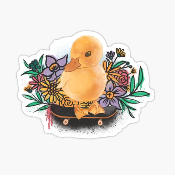 Skater Duckling Sticker