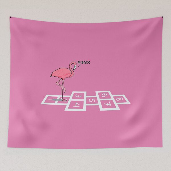 Item preview, Hopping Flamingo! designed and sold by raffitidesign.