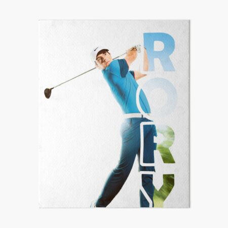 Rory McIlroy hitting the Golf ball at Golf course Art Board Print