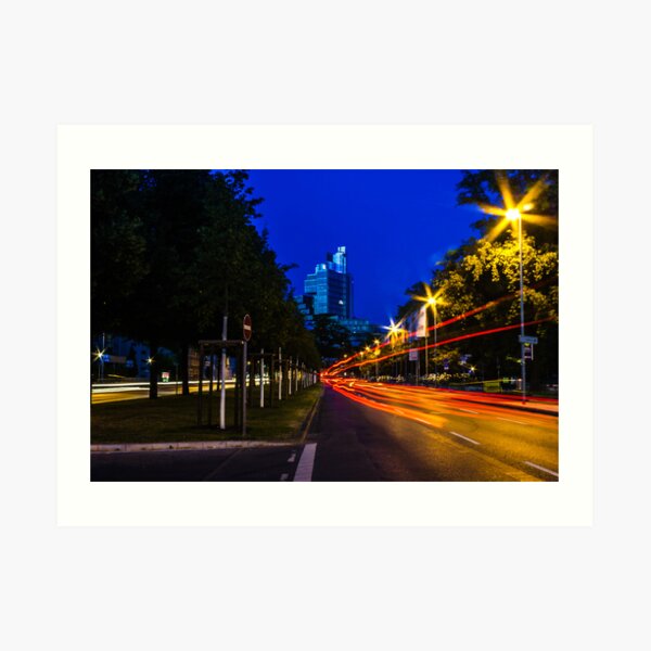 blue hour at friedrichswall (1) Art Print