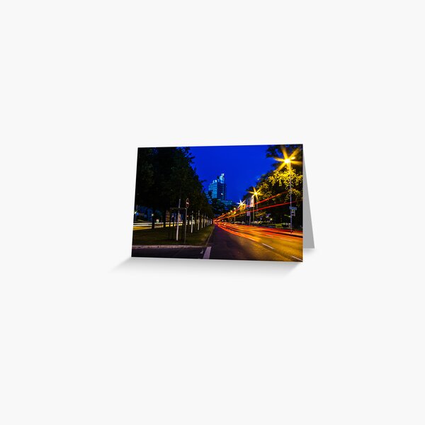 blue hour at friedrichswall (1) Greeting Card