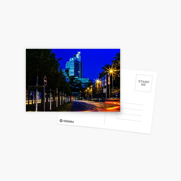 blue hour at friedrichswall (2) Postcard