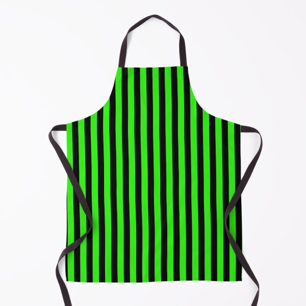 Green Stripes Black Stripes Apron