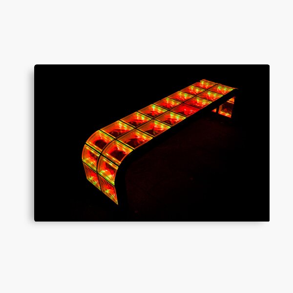 yellow-orange bench Canvas Print