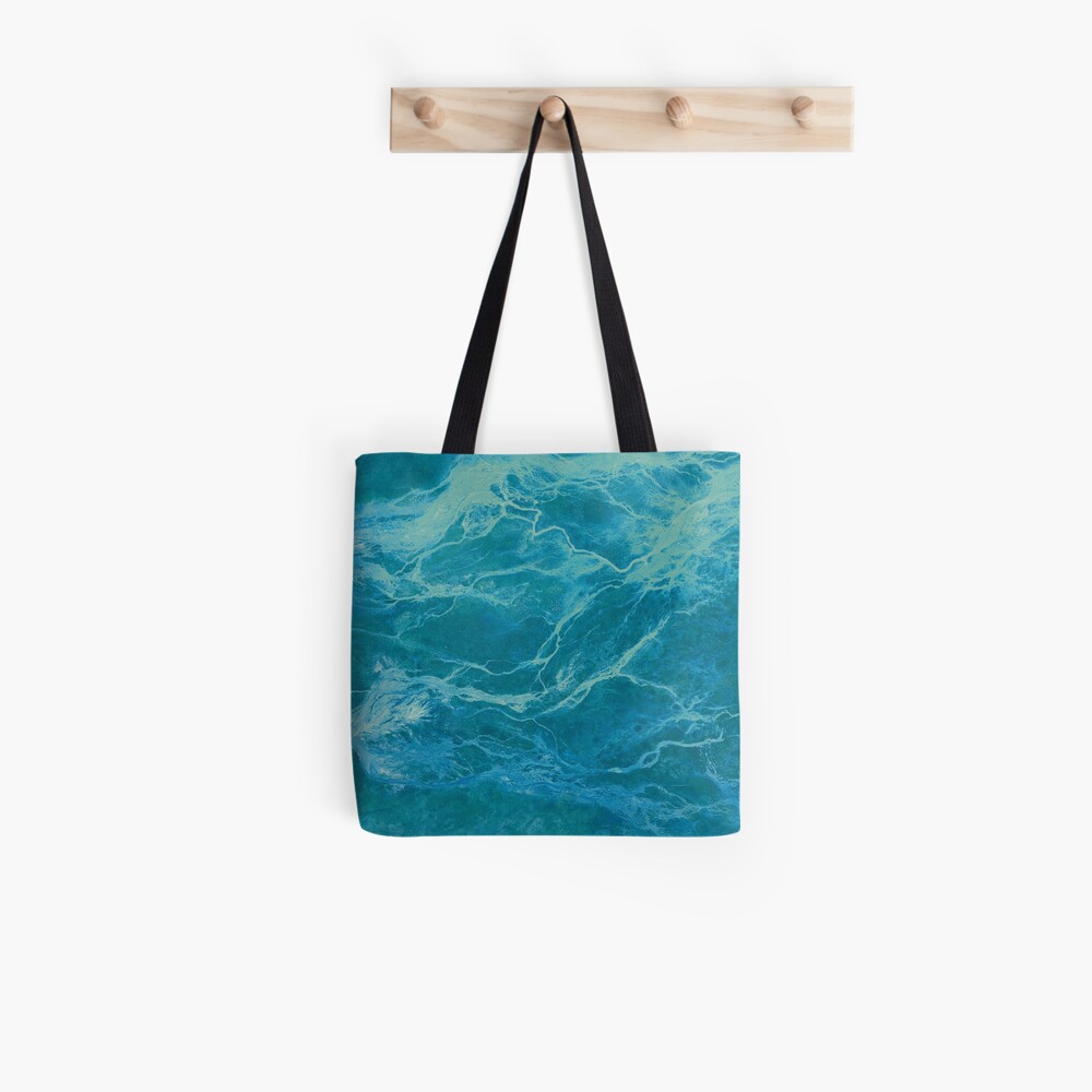 Texture blue landscape pattern Tote Bag