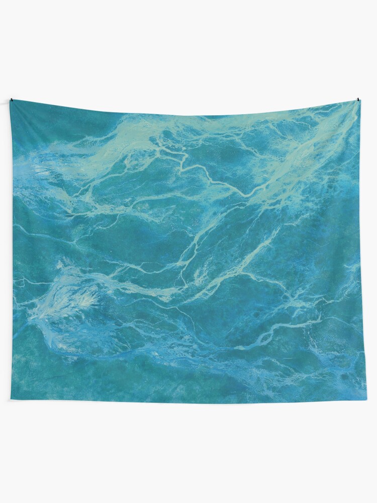 Alternate view of Texture blue landscape pattern Tapestry