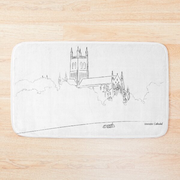 Item preview, Worcester Cathedral Sketch on the River Severn, Worcestershire, UK designed and sold by SJ Designs.