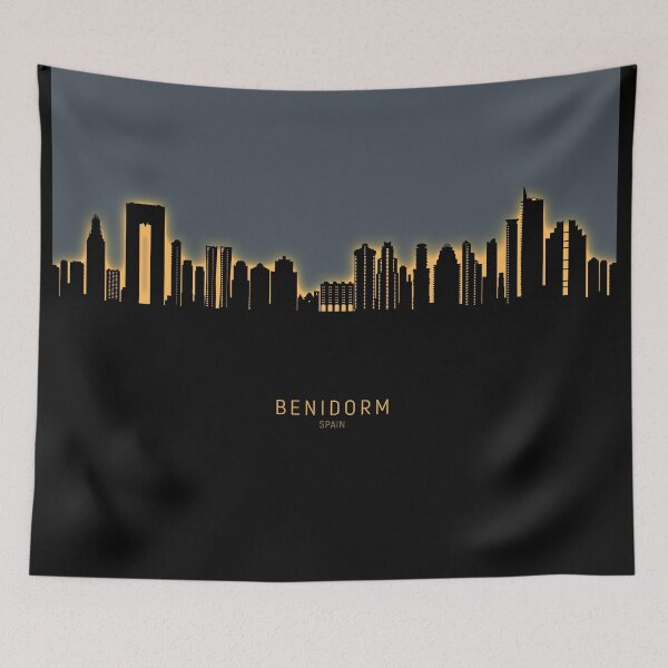 Item preview, Benidorm Spain Skyline designed and sold by ArtPrints.