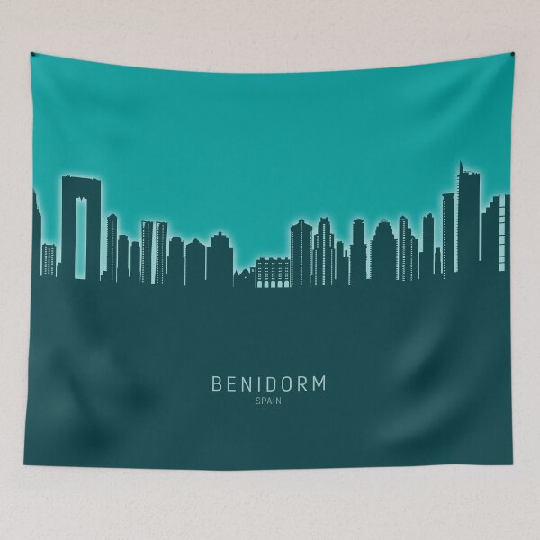 Item preview, Benidorm Spain Skyline designed and sold by ArtPrints.