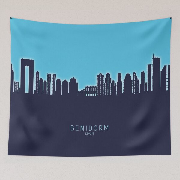 Item preview, Benidorm Spain Skyline designed and sold by ArtPrints.
