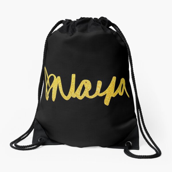 Naya Glitter Gold fonts Drawstring Bag