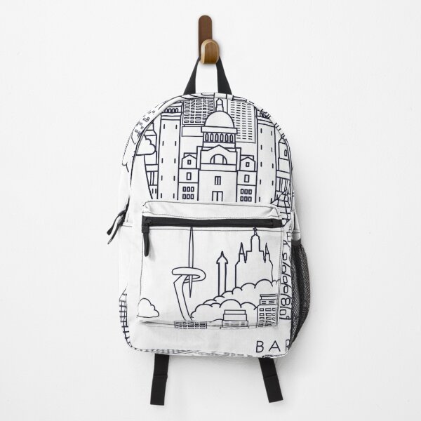 Item preview, Barcelona colorful skyline. Travel and tourism illustration  designed and sold by LisaKolbasa.