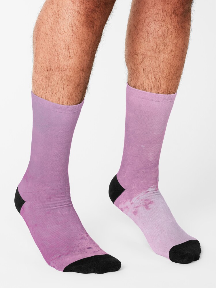 Alternate view of Texture pink concreet Socks
