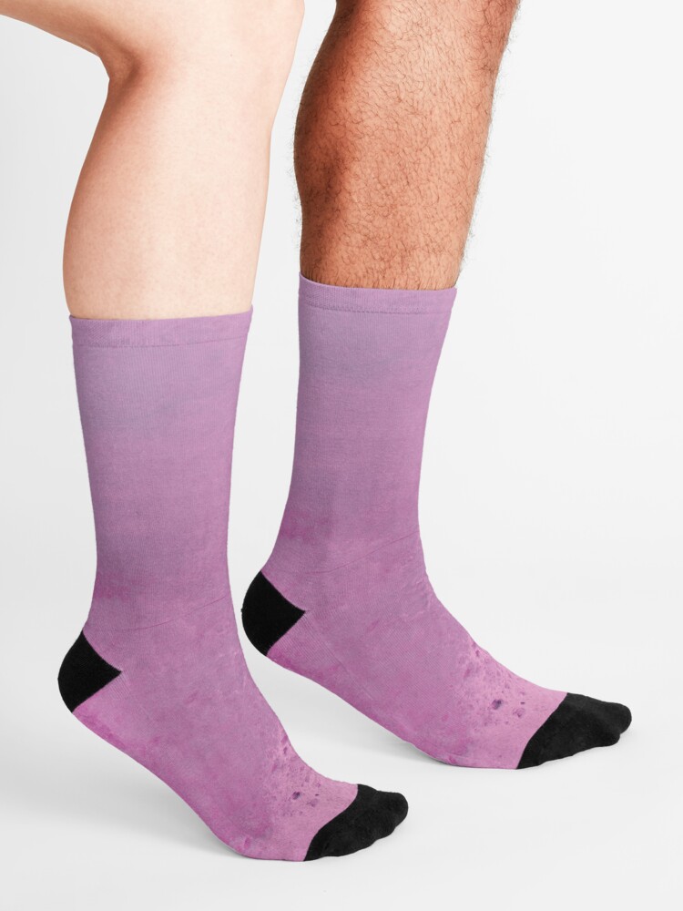 Alternate view of Texture pink concreet Socks