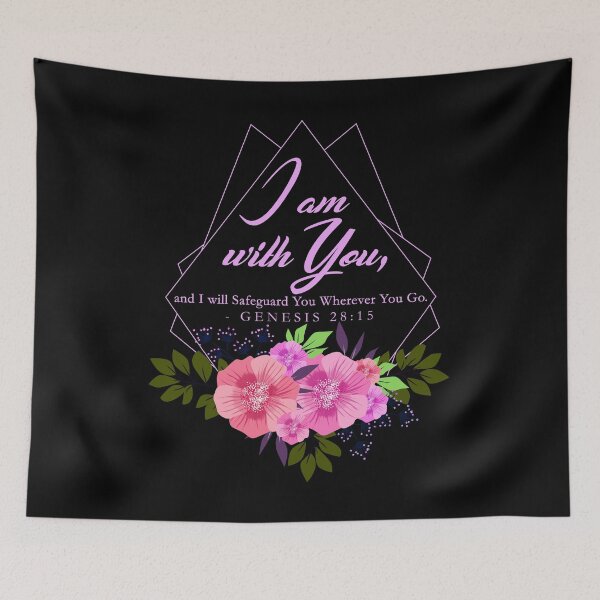 Item preview, I am with you- Floral Design Black BG designed and sold by Yesido.