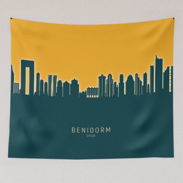 Item preview, Benidorm Spain Skyline designed and sold by ArtPrints.