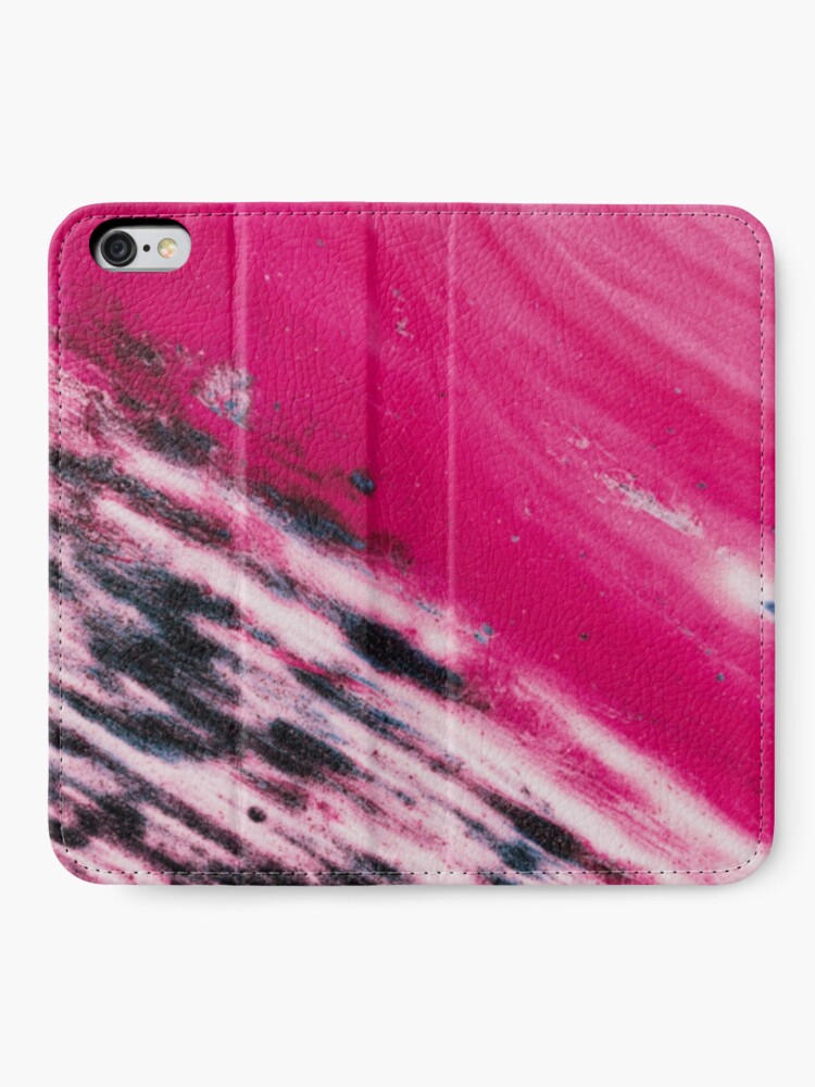 Alternate view of Texture pink and blue paint pattern iPhone Wallet