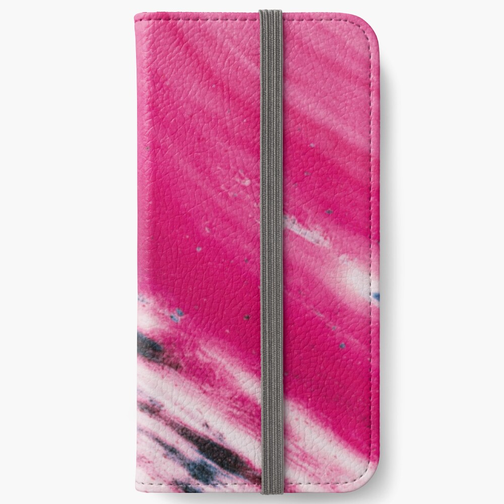 Texture pink and blue paint pattern iPhone Wallet