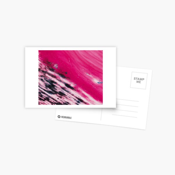 Texture pink and blue paint pattern Postcard