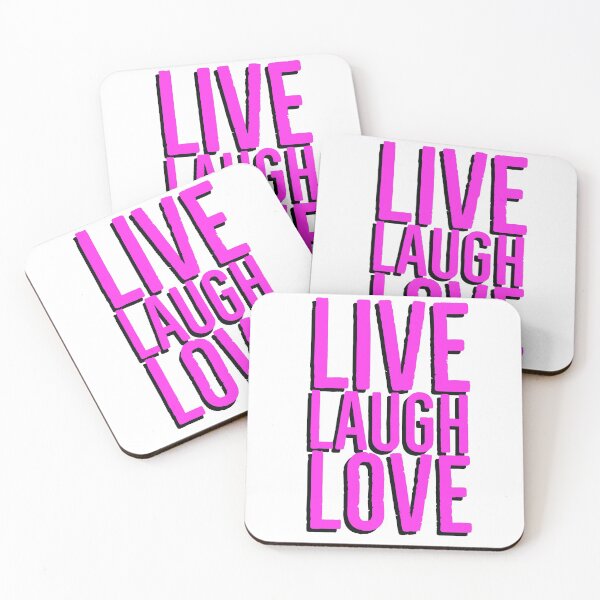 Item preview, Live Laugh Love Pink Black Saying Design Meme Sticker designed and sold by Shirtilike.
