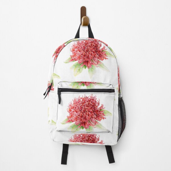 Item preview, Waratah Telopea speciosissima red flower watercolor designed and sold by Sarah Trett.