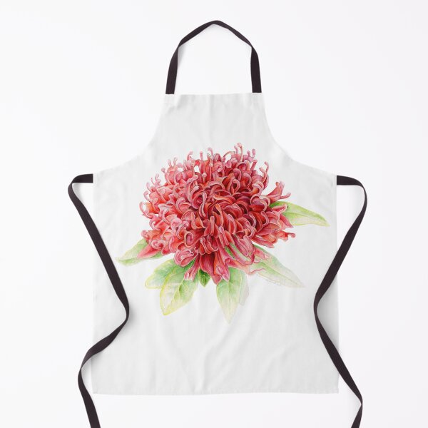 Item preview, Waratah Telopea speciosissima red flower watercolor designed and sold by Sarah Trett.