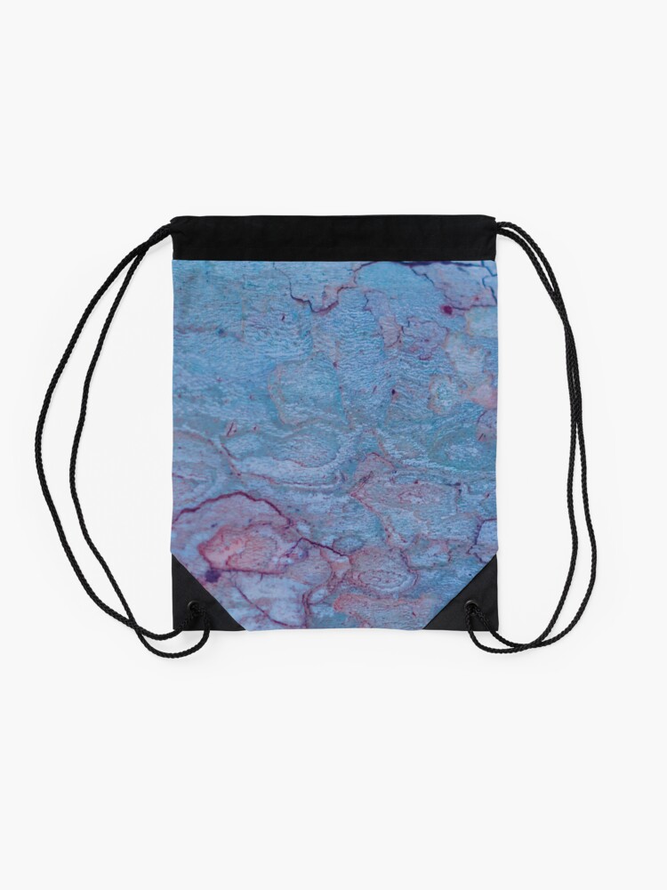 Alternate view of Texture blue stone structure Drawstring Bag