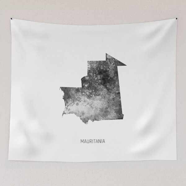 Item preview, Mauritania Watercolor Map designed and sold by ArtPrints.