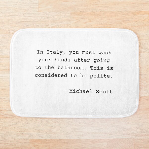 The Office : Wash Your Hands Michael Scott Bath Mat