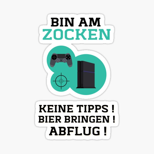 Item preview, AM GAMBLING BEER AND CONSOLES LOVERS STICKER designed and sold by Adelskrone.