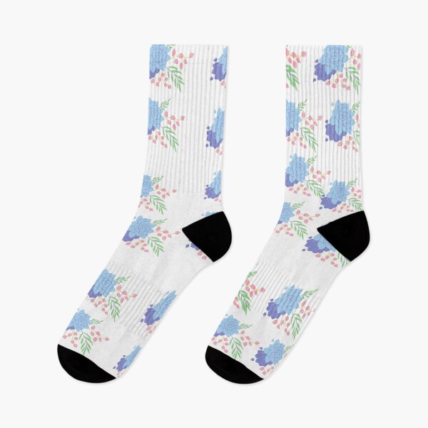 Item preview, Blue Hydrangea summer exotic flower poinsetta pattern plant mom watercolor digital art eco gift designed and sold by conceptDVS.