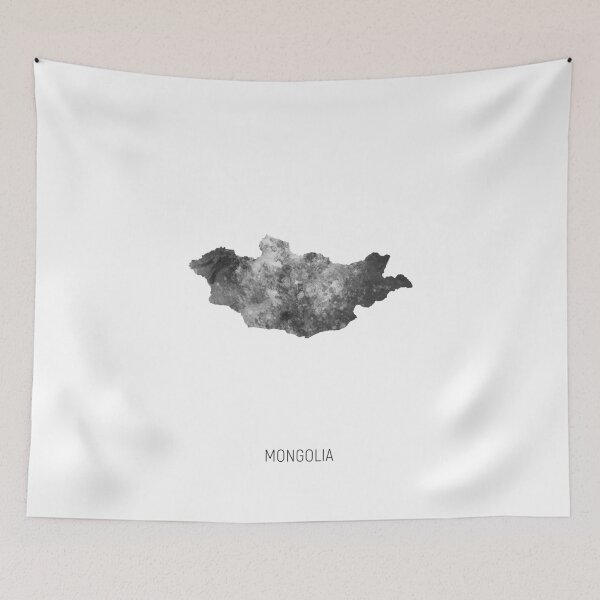 Item preview, Mongolia Watercolor Map designed and sold by ArtPrints.