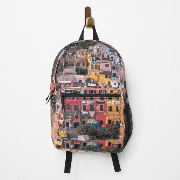 Item preview, Pink orange red Cinque Terre Italy colourful houses  designed and sold by Long Exposure.