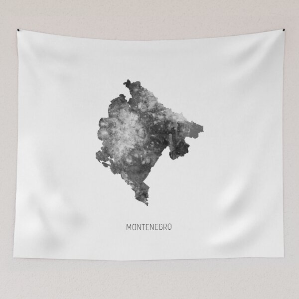 Aperçu de l'œuvre Montenegro Watercolor Map créée et vendue par ArtPrints.