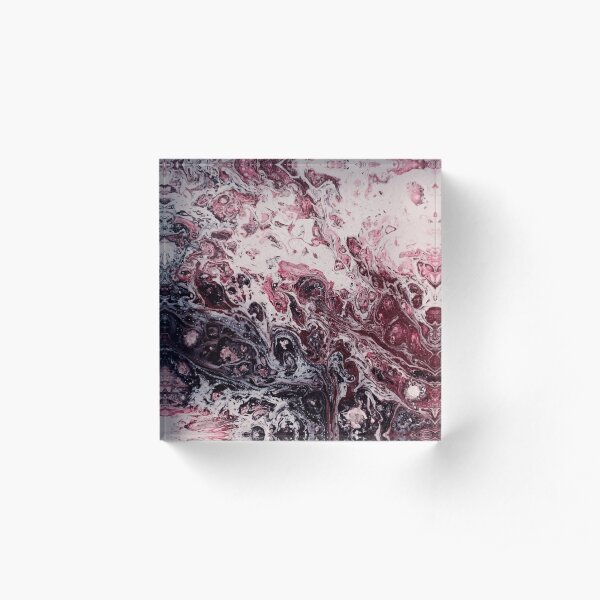Texture bordeaux marble structure Acrylic Block