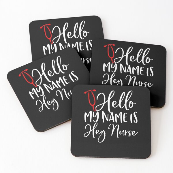 Item preview, Hello My Name Is Hey Nurse Funny School Nurse Gift  designed and sold by Akmloza.