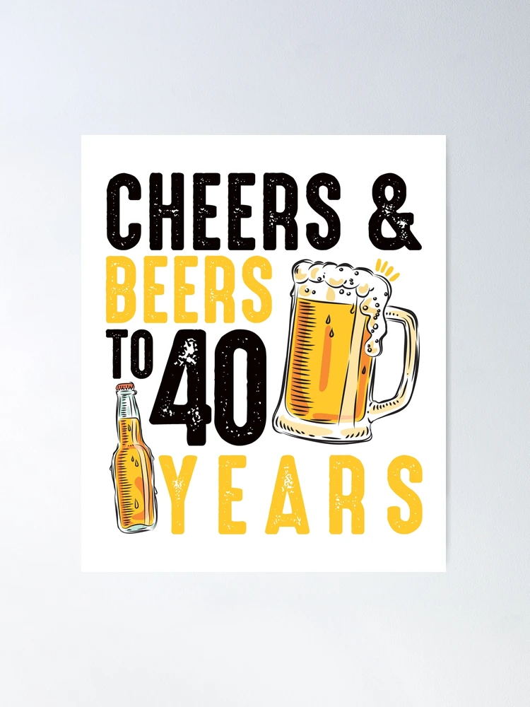 Funny 40 Year Old Beer Drinking Gag Gift, 40th Birthday - Beer Drinkin  Apparel And Gifts - Tapestry