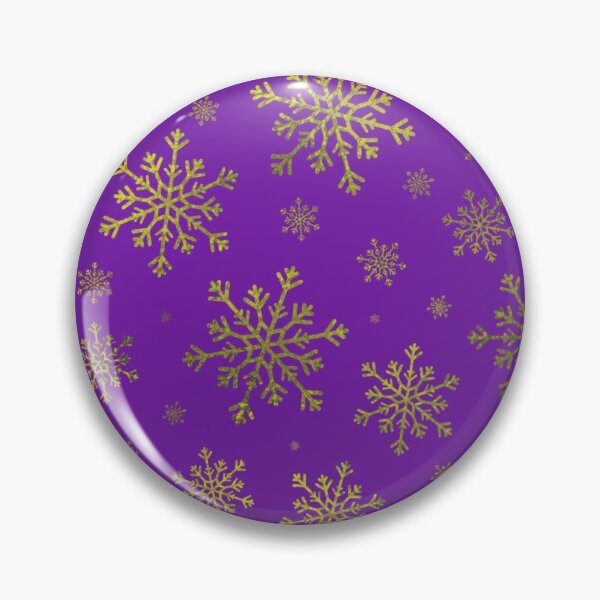 Item preview, Pretty Gold Snowflakes on a Purple Background designed and sold by Karen McFarland.