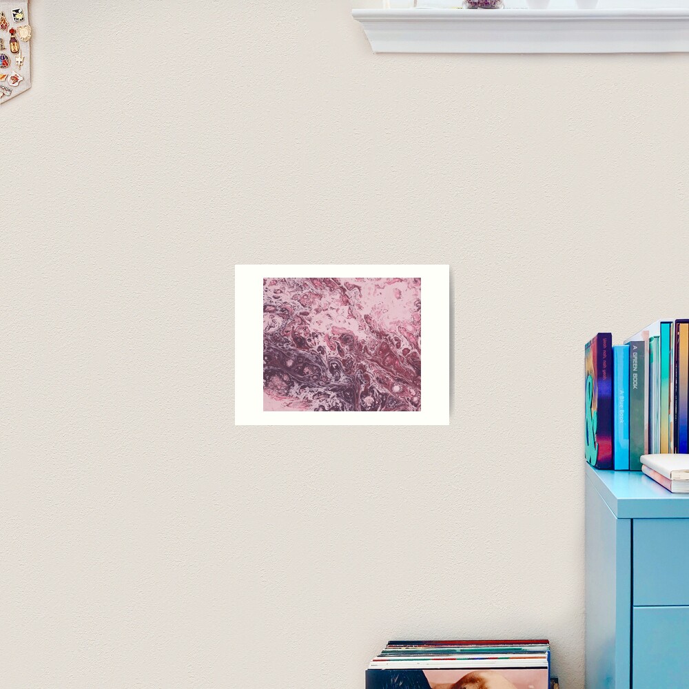 Texture pink marble structure Art Print