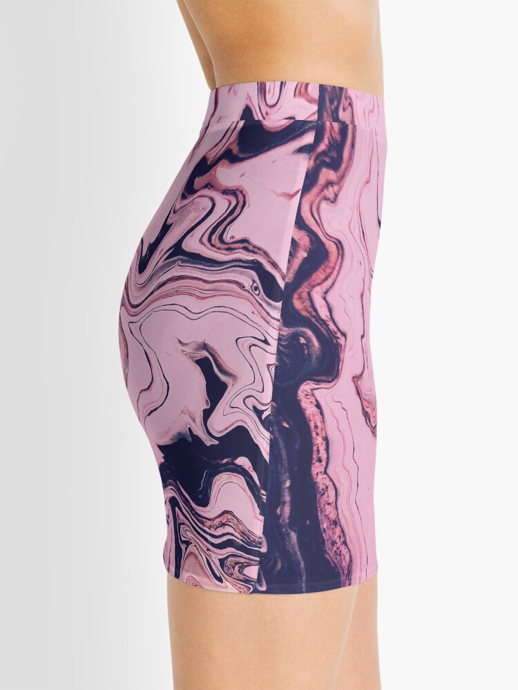 Alternate view of Texture pink marble paint structure Mini Skirt